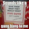 Five guys gang bang