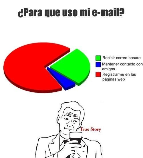 La verdad de mi correo - meme