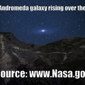 Andromeda Galaxy rising over the Alps