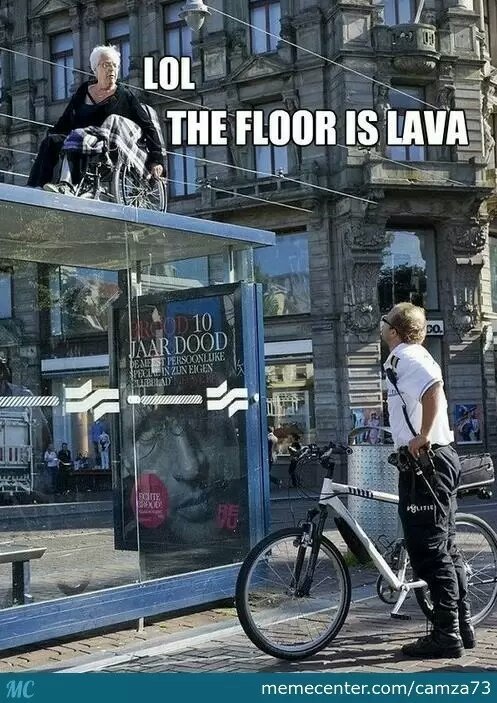 Floor is lava - meme