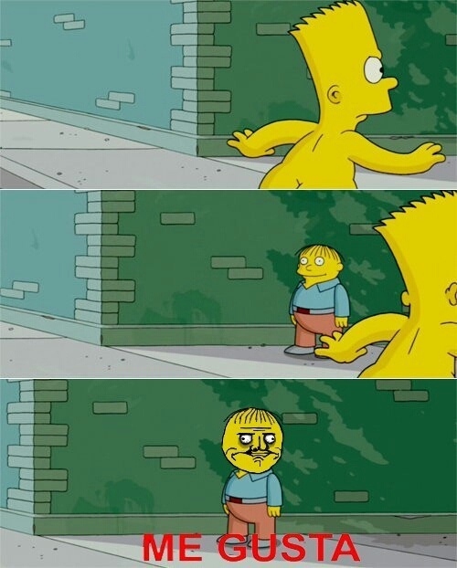 el título fue a perseguir a Bart - meme
