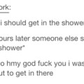 shower twice a year