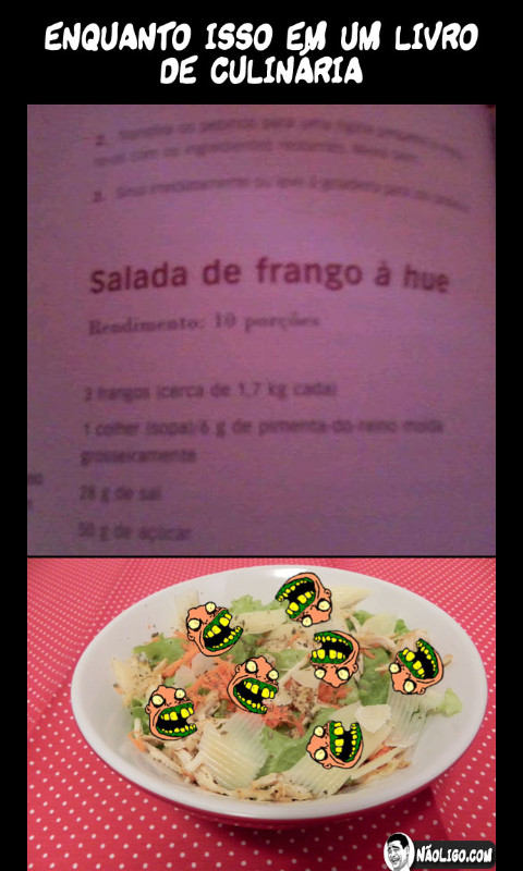 Salada frango á hue - meme