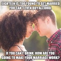 No Alcohol? Fuck marriage at 18 then