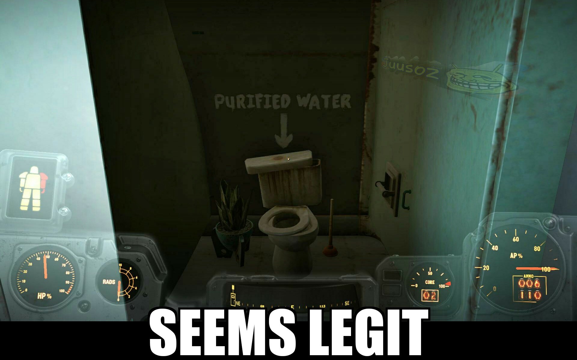 Turns out it was legit. There were 3 bottles of purified water in there. - meme