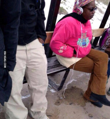 What is she listening to? Underground hip-hop? - meme