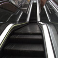 Escalator levels out in the middle