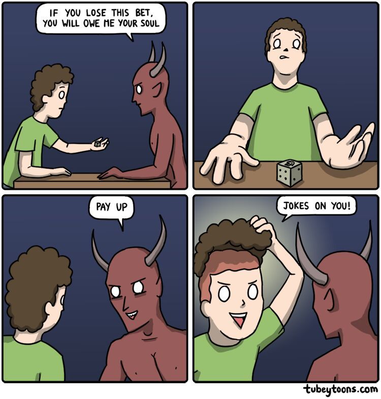 Satan got trolled - meme