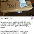 Who wants a mystery box?