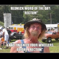 Redneck word: rectum