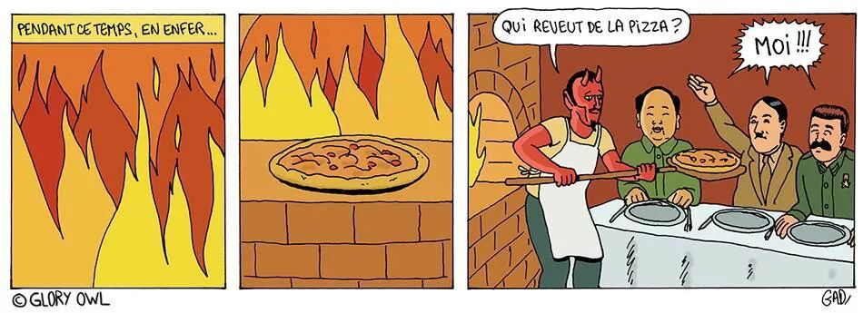 les pizzas sont en faite diabolique - meme