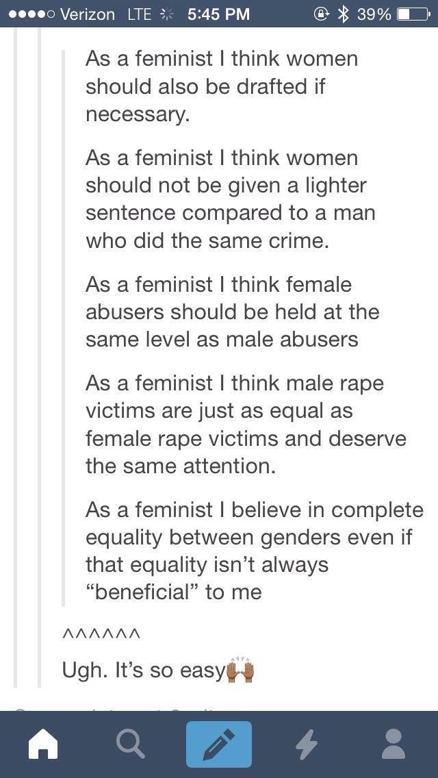 It is literally this simple, misandrists hate men. There is no such thing as a misandrist feminist, that's hypocritical. Third wave feminism is meant to deal with items not properly addressed by the second wave. Feminists do not have a definite look - meme