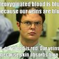Blue, or red blood
