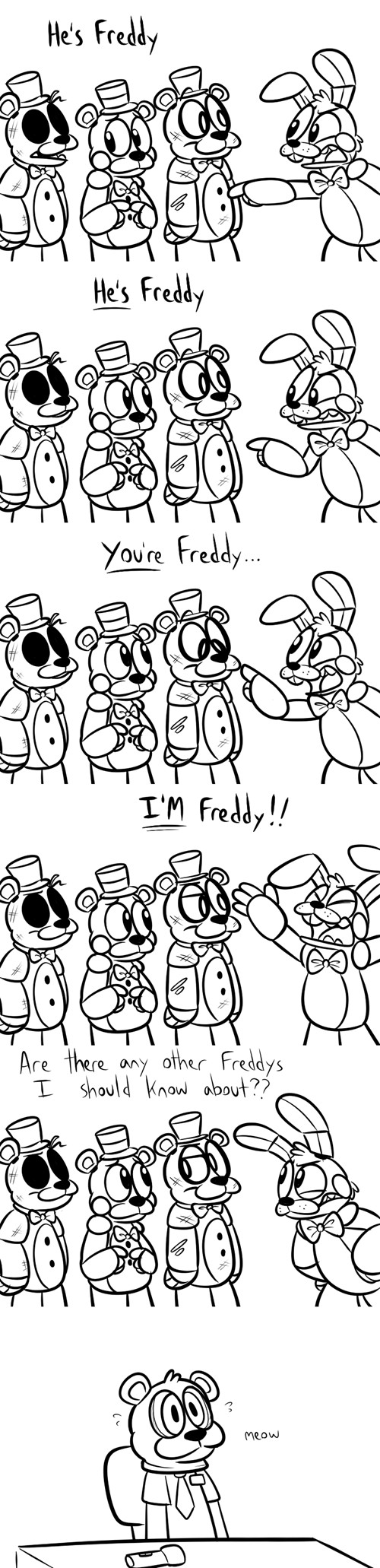 Will the real Freddy PLEASE stand up - meme