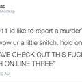 Snitches get stitches