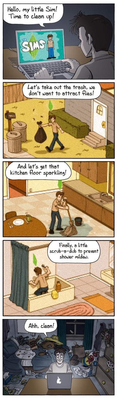 Sims vs your home - meme