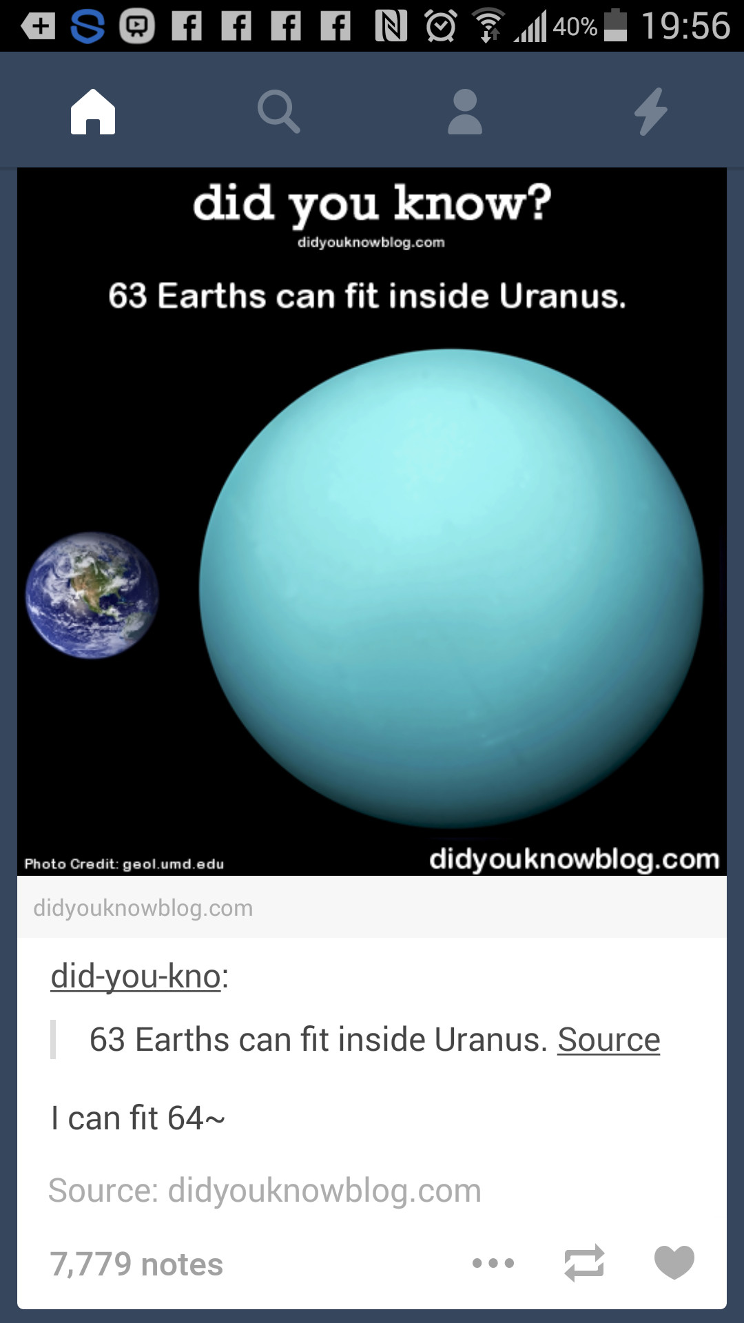 How many Earths can fit in Uranus? - meme