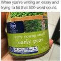 But fuck peas