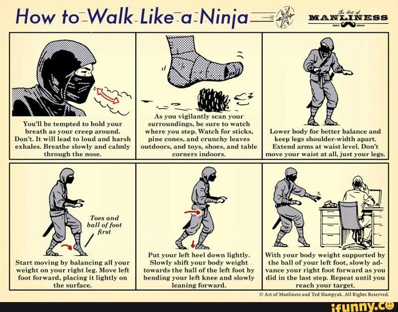 Walk like a ninja - meme