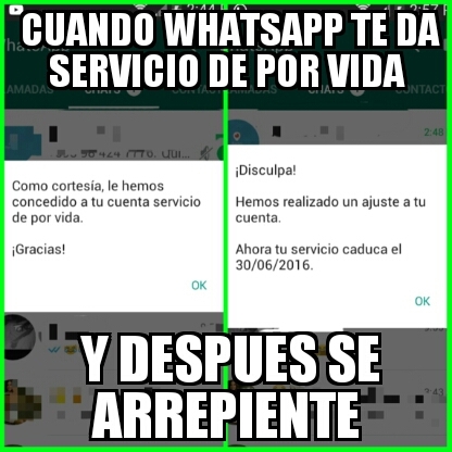 Whatsapp es un lokillo xD - meme