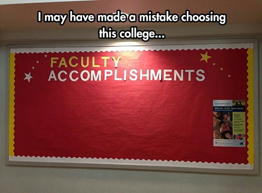 Lack of accomplishments is scary - meme