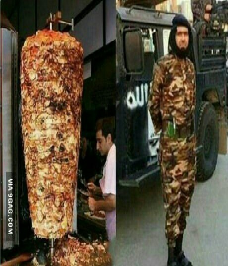 Kebab x Soldado de um lugar que não conheço :v - meme