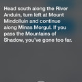 Directions to mordor.