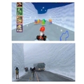 La pista de nieve de Mario kart si existe!!!  :O