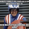 El Capitan America el piloto de carreras :v