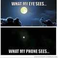 difference btween your eyes and phone
