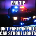Police lights are not strobe lights