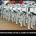 Storm troopers after a game of paintball.