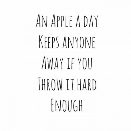 an apple a day - meme
