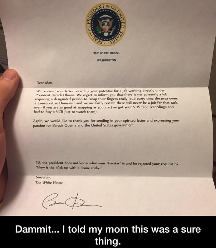 Letter from the White House - meme
