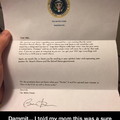 Letter from the White House