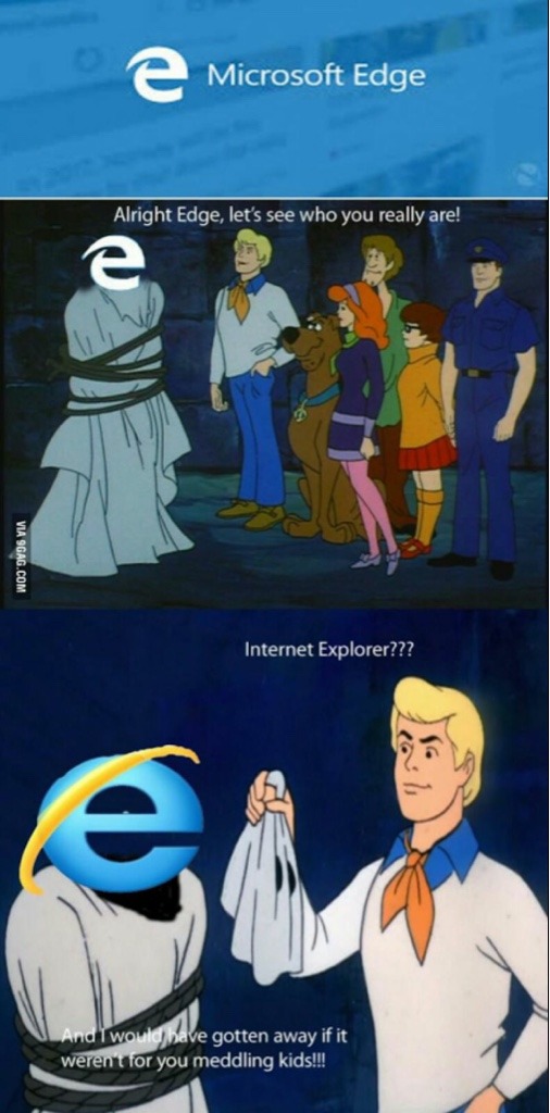 First thing I did was install Chrome. - meme