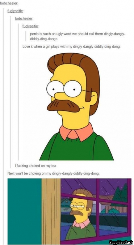 Flanders is cumming for you - meme