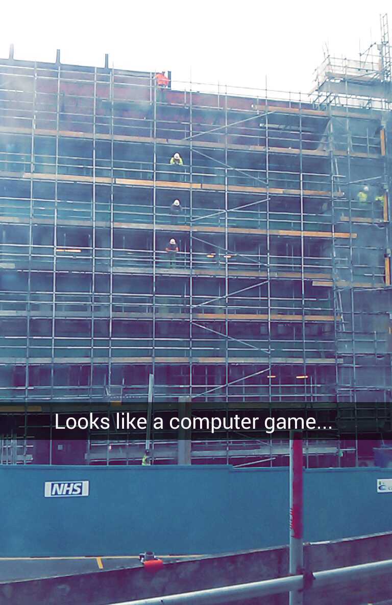 So the builders outside my work started to line up... - meme