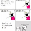 Facebook experience then v/s now...
