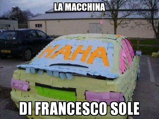La macchina di Francesco Sole - meme