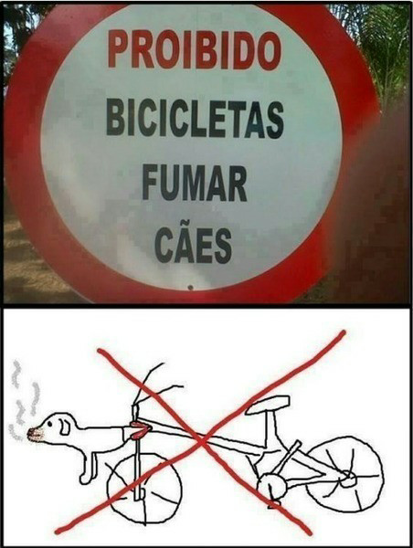 Aff nem pode mais deixar sua bicicleta fumar um cão - meme