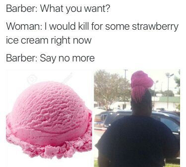 Strawberry ice-cream and chill - meme