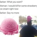 Strawberry ice-cream and chill