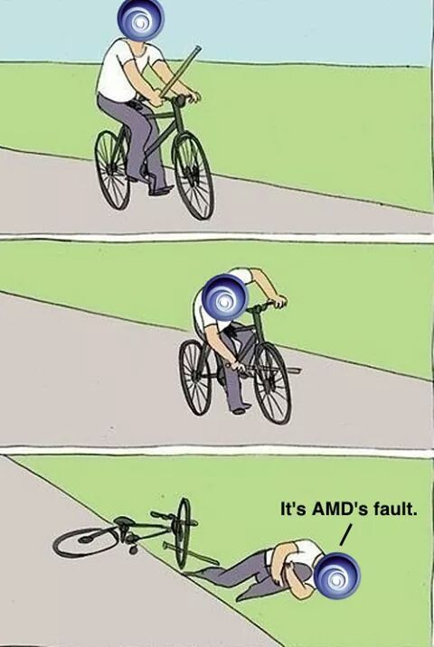 Ubisoft strategy: Blame it on AMD. - meme