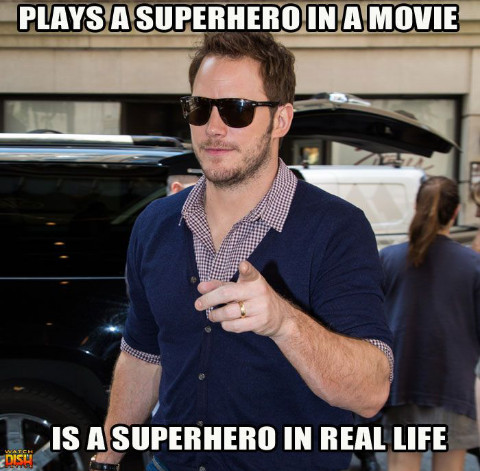 A super-hero, isn't he? - meme
