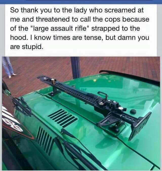 Yeah.... I can see how that might be a rifle, really.  Insert sarcasm here. - meme
