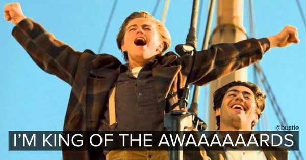 Leonardo DiCaprio finally wins the Oscar for Best Actor!!!!! - meme