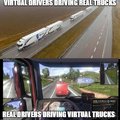 Why don't they just connect the two so Euro Truck Simulator drivers can drive you demand trucks and delivery companies don't have to pay for drivers
