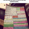 One sheet of notes