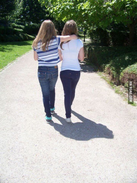 when you walk with your friend and shade Is a gorilla - meme